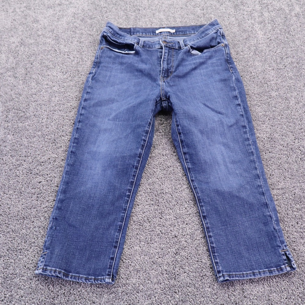 Levis Classic Capri Jeans Womens 10 Blue Cropped Stretch Denim Pants